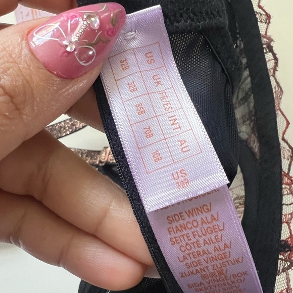 Savage X Fenty Shining Star Embroidered Unlined Demi Bra - Size 32B - Picture 6 of 9